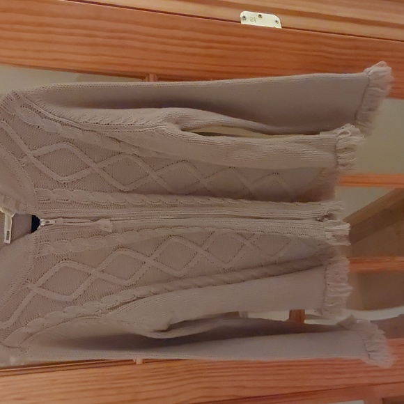 Faded Glory Sweaters - Faded Glory Missy Extra Large tan sweater with zipper and hood